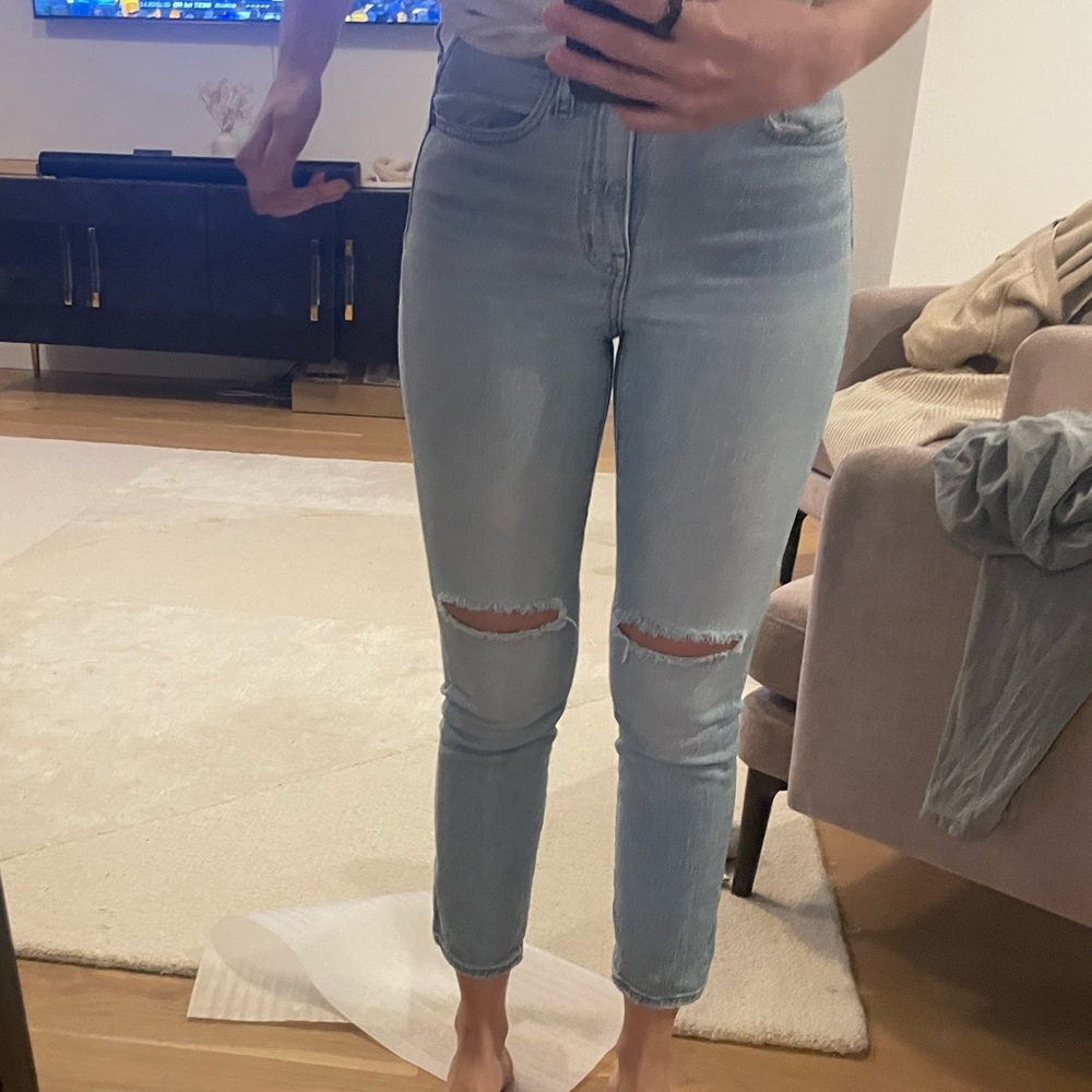 Madewell the high-rise, slim crop boy jean